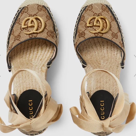 WOMEN'S GG MATELASSÉ PLATFORM ESPADRILLE - Picture 1 of 2